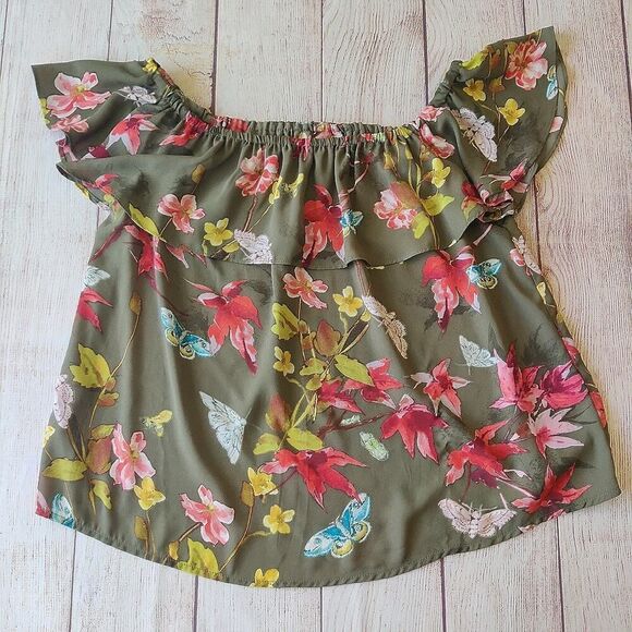 Anthropologie Maeve Vallita Off-The-Shoulder Blouse sz XS - Picture 4 of 7